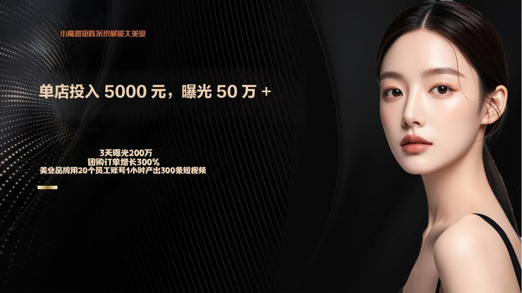 3天曝光200万，团购订单增长300%，美业品牌用20个员工账号1小时产出300条短视频